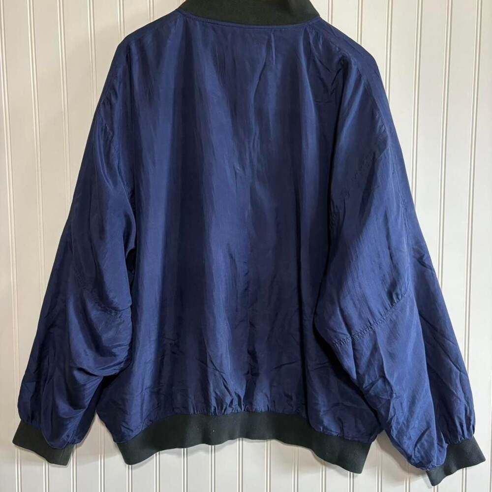 Vintage Stock Options Colorblock Bomber Jacket Teal Purple Black - Picture 4 of 8